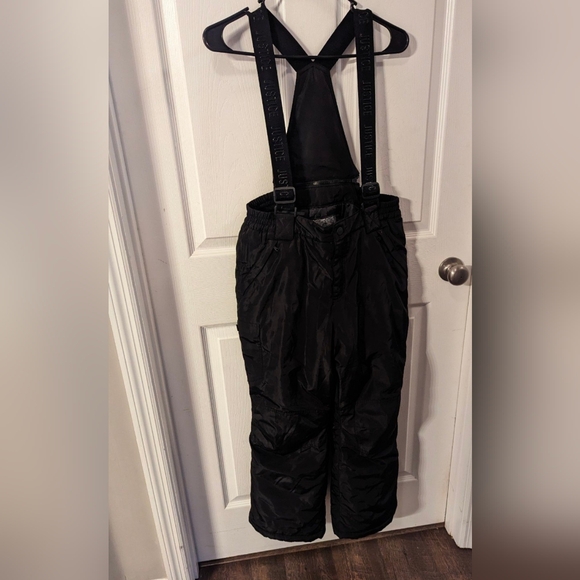 Justice Black Snow Suit Overalls- Size 10P Like New - Picture 4 of 7